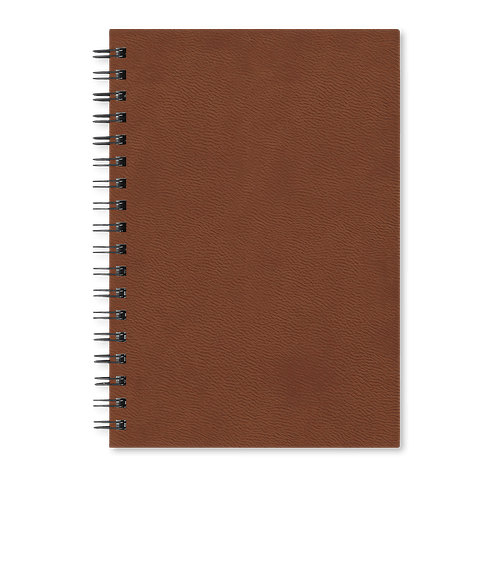 Castelli Debossed WireO Tucson Grande Spiral Hard Cover Notebook in Brown