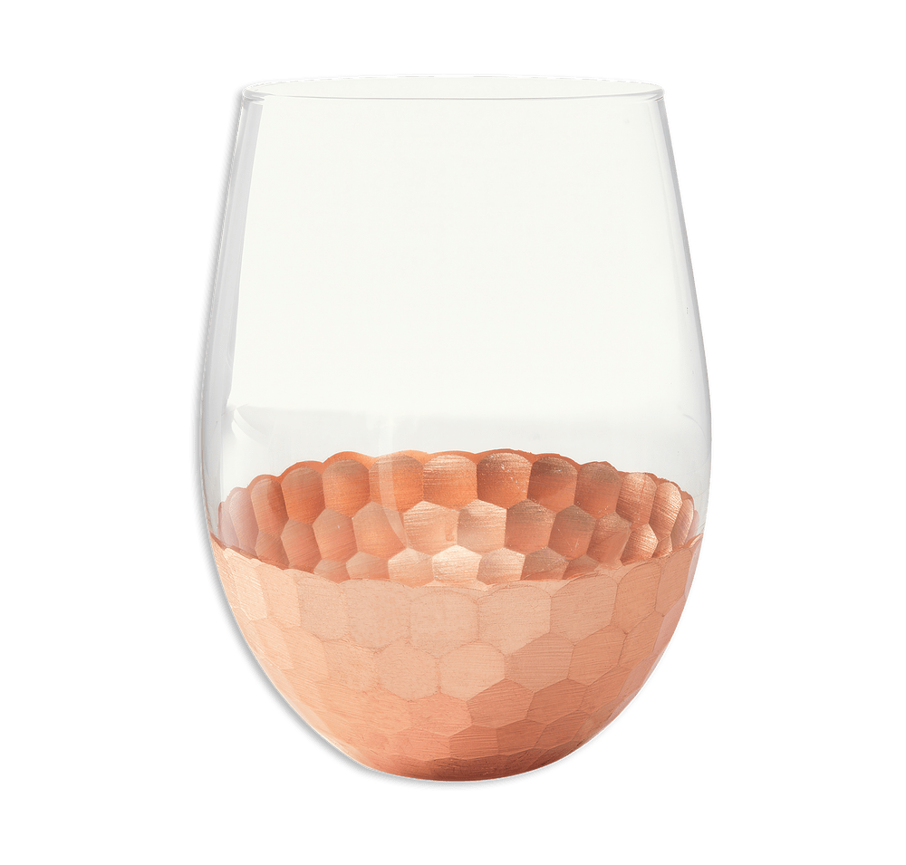 18 oz. Florence Stemless Wine Glass with Metallic Accent-default