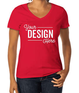 Hanes Women's Perfect-T V-Neck T-shirt - Color: Athletic Red