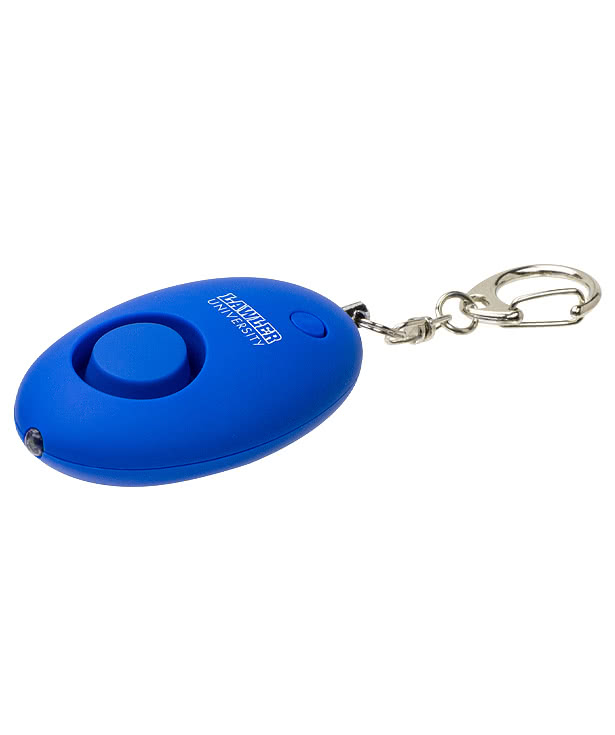 Soft-Touch LED Light & Alarm Keychain