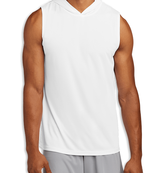 Sport-Tek Competitor Sleeveless Hooded Performance Shirt in White