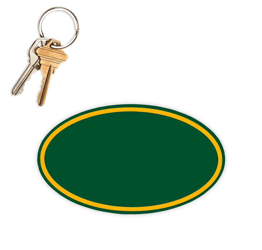 5.75 in. x 3.375 in. Oval Car Magnet w/ contrast trim-default