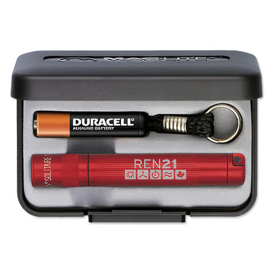 Laser Engraved K3A Maglite Solitaire Flashlight in Silver