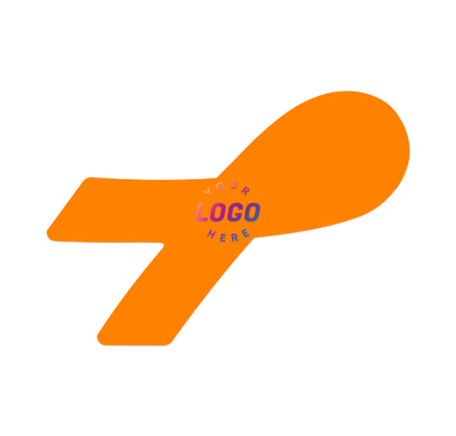 Full Color Ribbon Refrigerator Magnet in Team Orange