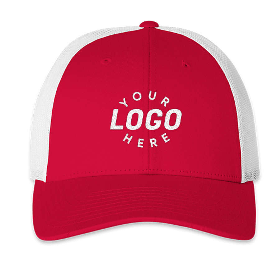 Richardson Low Profile Trucker Hat in Red / White