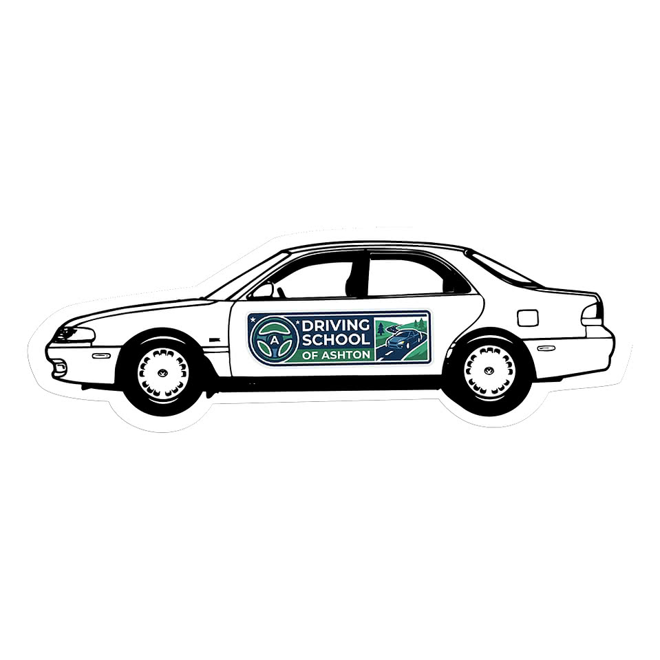 Full Color Re-Stick-It 2.5 in. x 1.125 in. Car Shaped Reusable Decal
