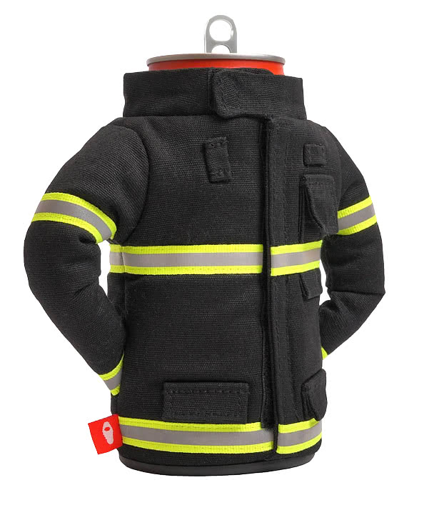 Full Color Puffin Drinkware Backdraft Firefighter Jacket Can Cooler