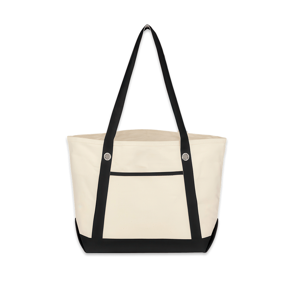 Cotton Canvas Tote Bag with Grommets-default