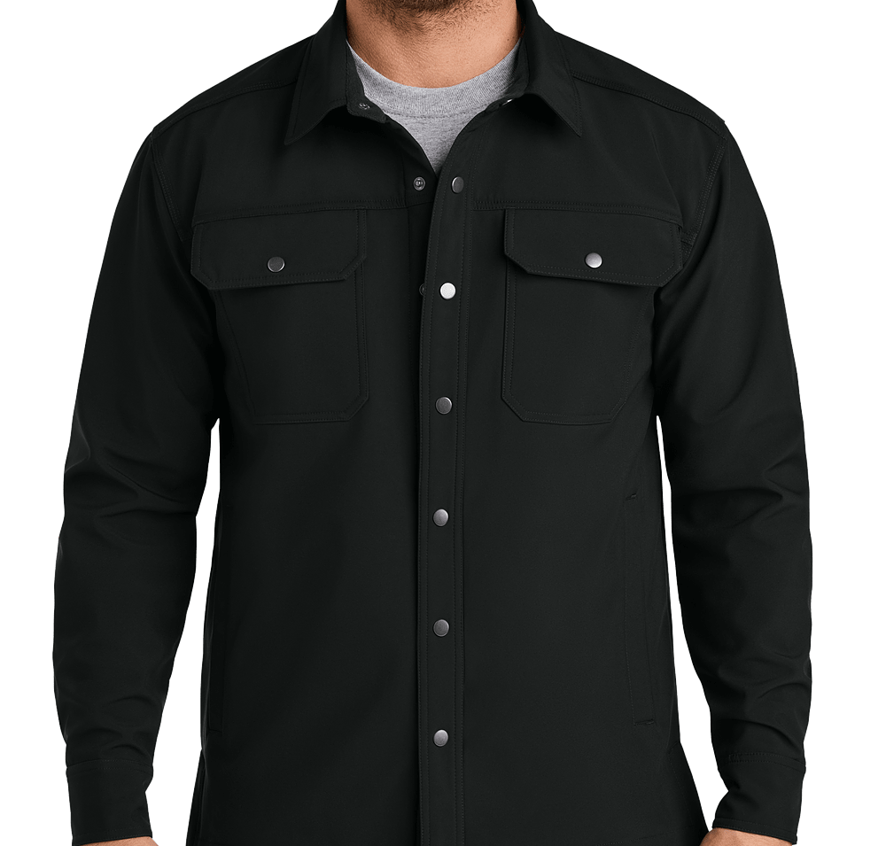 Cornerstone Fleece Soft Shell Snap Shirt Jacket - Embroidered-default