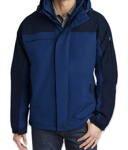 Port Authority Nootka Hooded Insulated Jacket in Regatta Blue / Navy