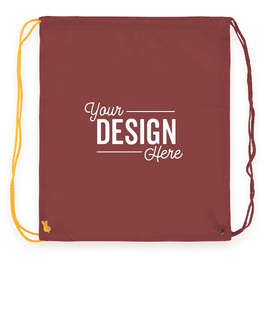Spirit Two-Tone Drawstring Bag - Color: Maroon / Gold