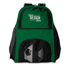 High Five Ball Backpack - Color: Forest Green / White