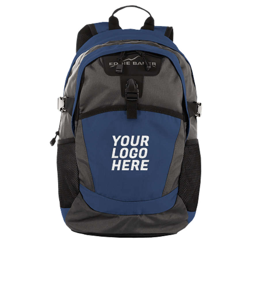 Eddie Bauer Ripstop Backpack in Coastal Blue / Grey Steel