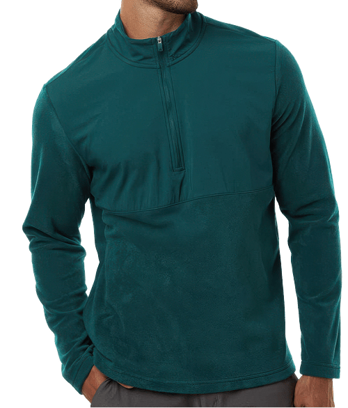 Adidas Ultimate365 Cozy Recycled Fleece Quarter Zip Pullover in Aurora Ivy
