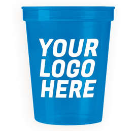 16 oz. Translucent Plastic Stadium Cup - Color: Translucent Blue