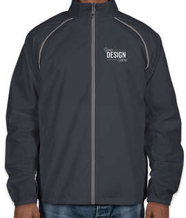 Elevate Egmont Packable Contrast Zipper Windbreaker - Color: Navy / Steel Grey