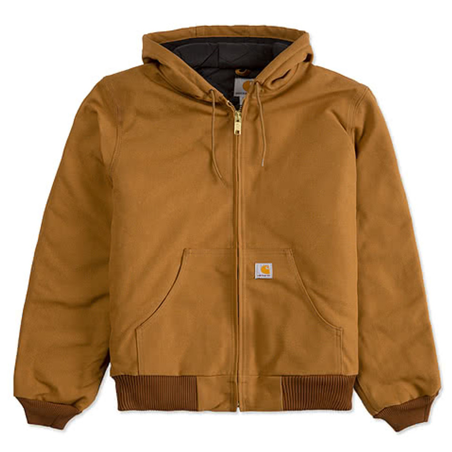 Carhartt Water Repellent Flannel Lined Hooded Jacket - Embroidered