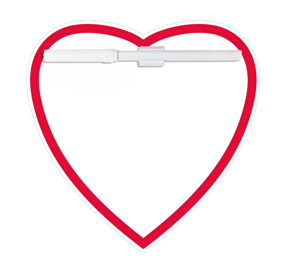 Memo Board Heart w/ Rem Adh-default