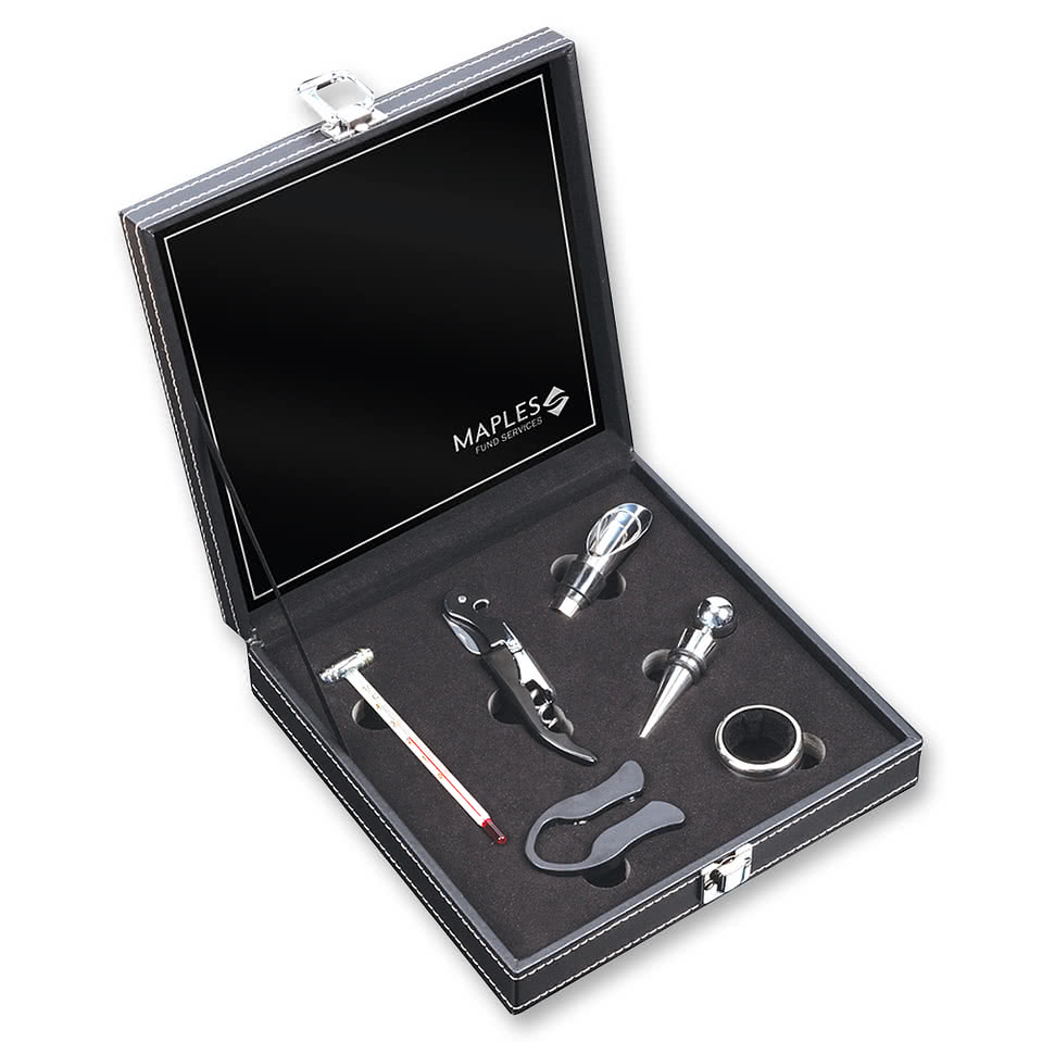 Laser Engraved Chrysalis 6 Piece Wine Accessory Set