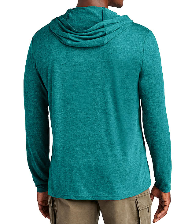 District Perfect Tri-Blend Hooded Long Sleeve T-shirt