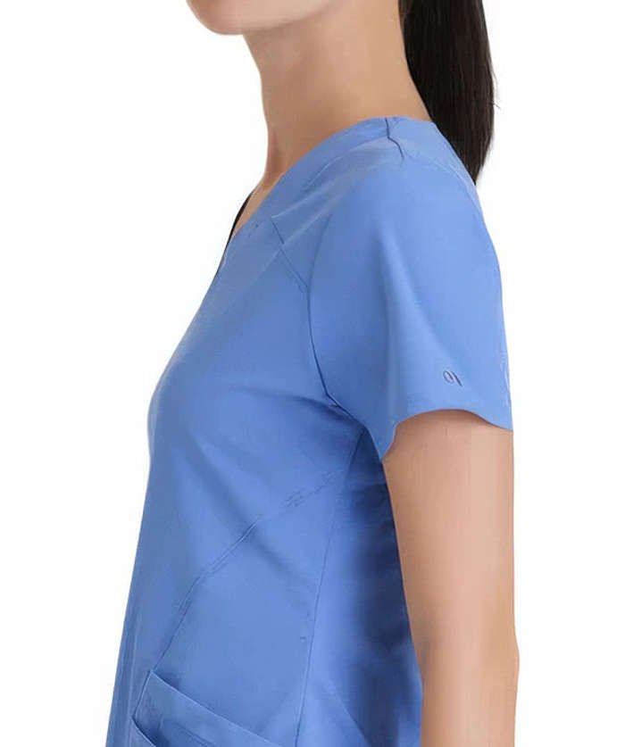 Barco One Women's Pulse Recycled V-Neck Scrub Top - Embroidered