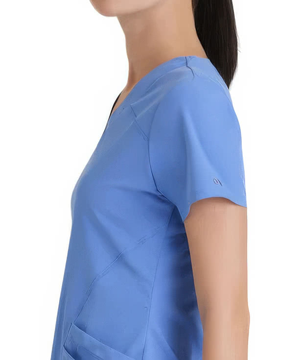Barco One Women's Pulse Recycled V-Neck Scrub Top - Printed