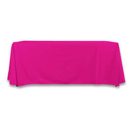 Full Color 6' Poplin Throw Tablecloth - Color: Hot Pink