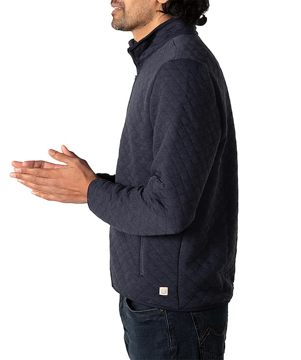 Marine Layer Corbet Quilted Jacket - Faux Leather Patch