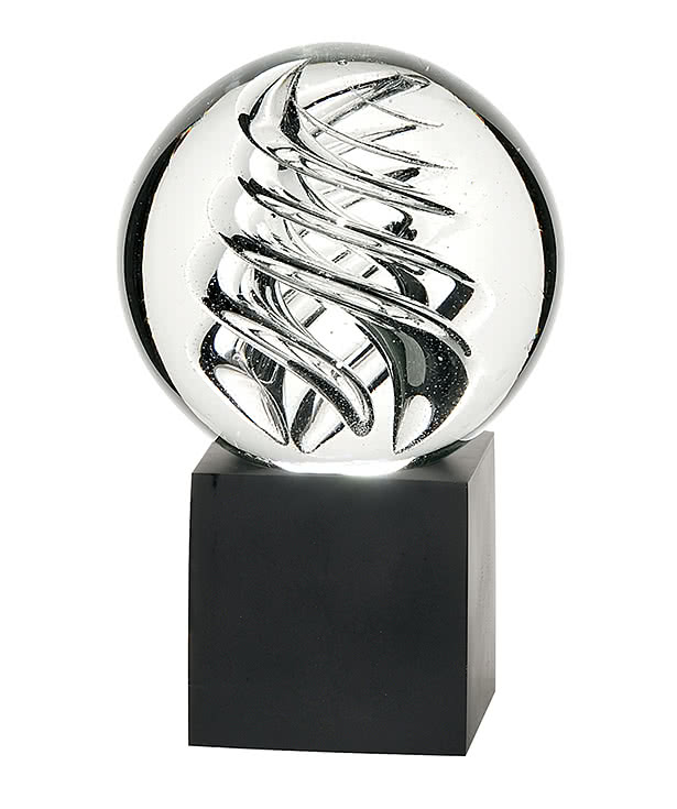 Laser Engraved Large Frosted Swirl Award