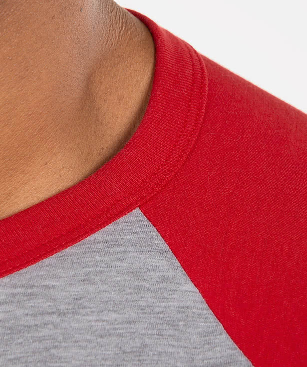 American Apparel USA-Made 50/50 Short Sleeve Baseball Raglan