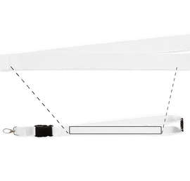 Breakaway Lanyard with Metal Swivel Hook - Color: White