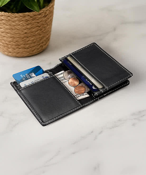 Aarau Cactus Leather Business Card Holder & Wallet
