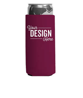 Foldable Slim Can Cooler - Color: Burgundy