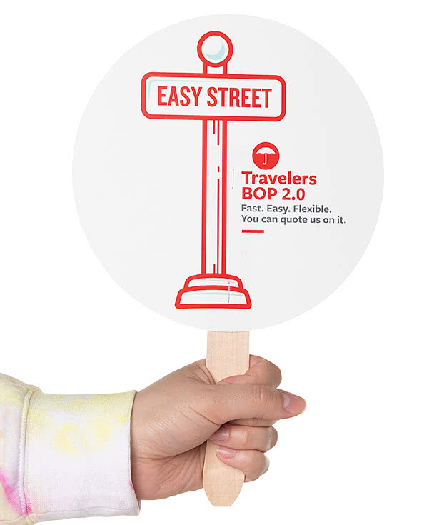 Full Color Circle Hand Fan