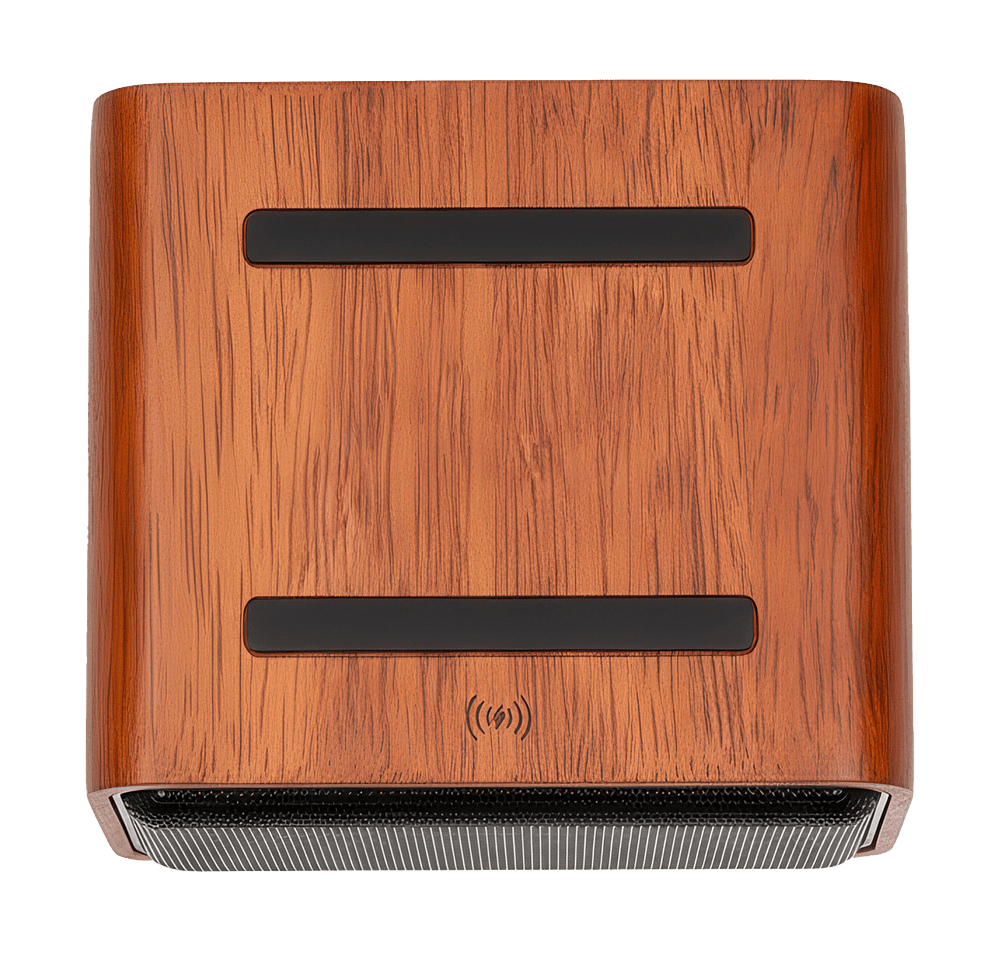 FSC Mahogany Wireless Speaker with Wireless Charger-default