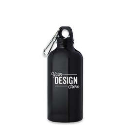 17 oz. Shorty Aluminum Water Bottle - Color: Black