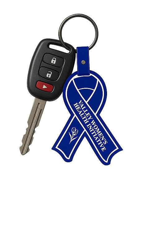 Awareness Ribbon Shaped Flexible Keychain