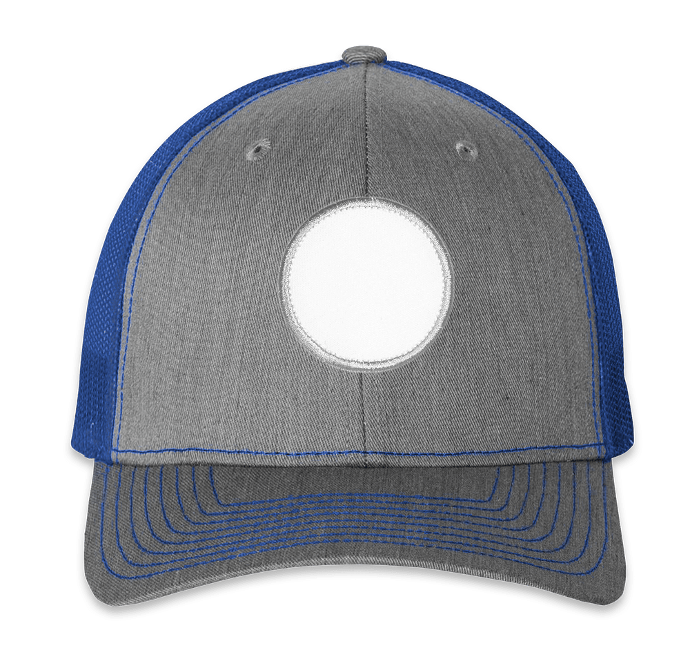 Richardson Snapback Trucker Hat - Circle Patch - Embroidered-default