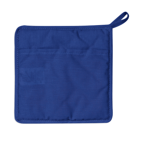 Quilted Cotton Canvas Pot Holder in Royal Blue