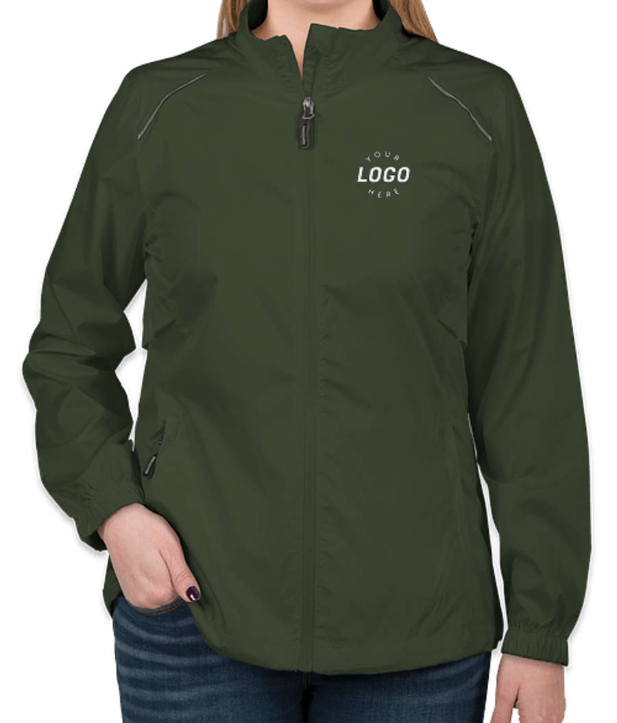Core 365 Women's Lightweight Full Zip Jacket in Forest Green