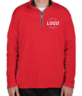 Ultra Club Lightweight Quarter Zip Performance Pullover - Color: Red