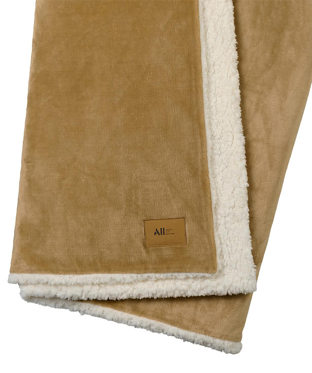 Laser Engraved Mink Sherpa Blanket