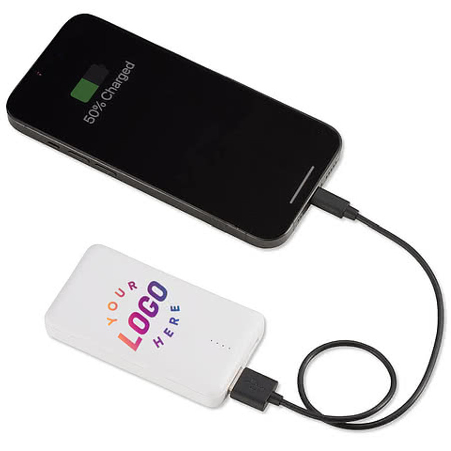 Full Color mophie 3,000 mAh Portable Power Bank in White