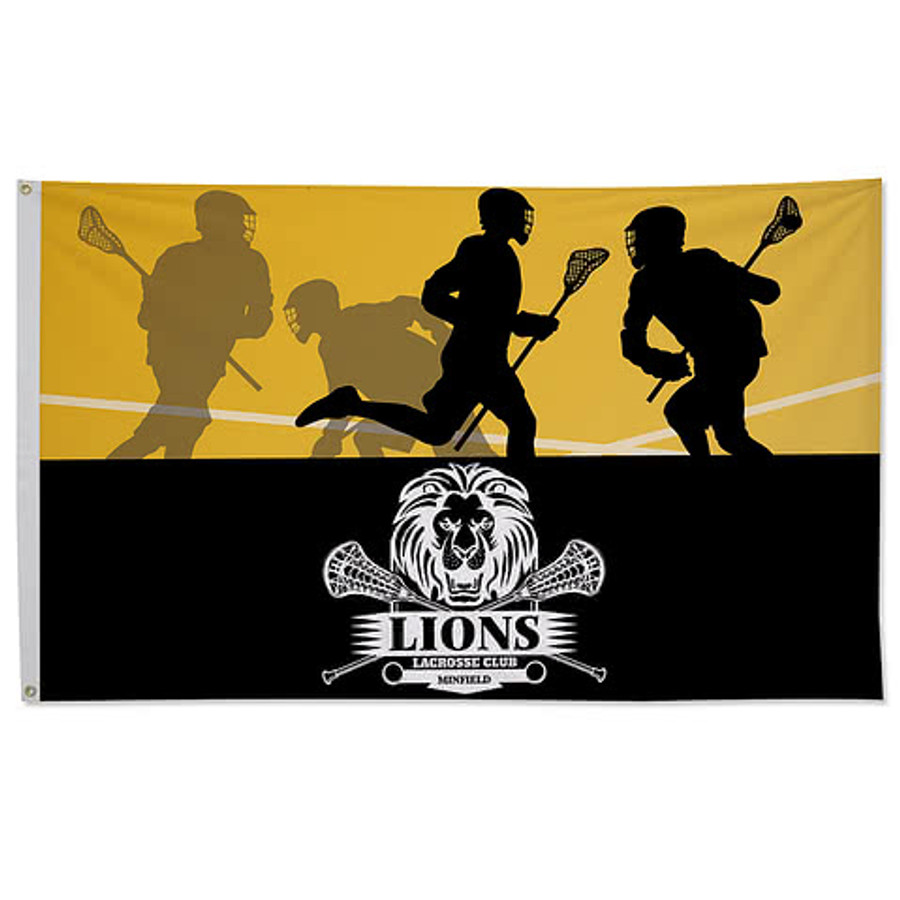 Full Color 5' x 3' Double-Sided Polyester Flag in Navy