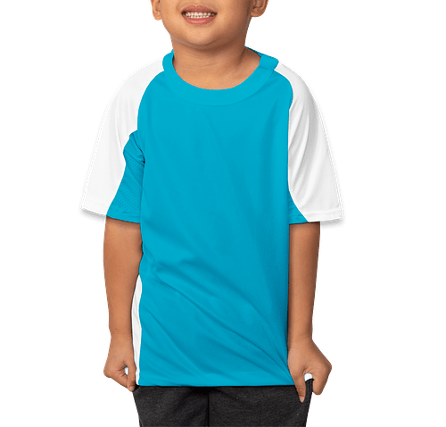 Augusta Youth Cutter Jersey in Power Blue / White