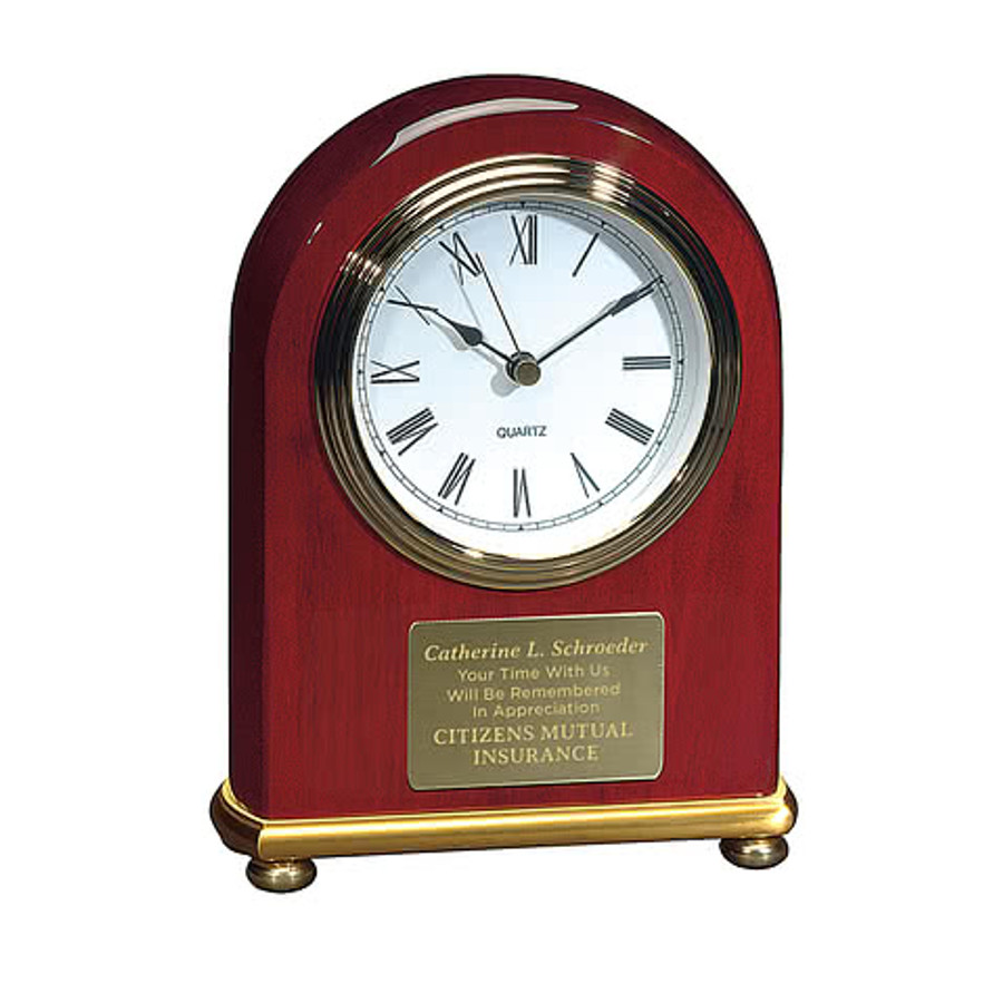 Rosewood Arch Clock