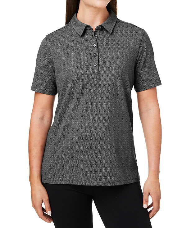 Devon & Jones Women's Crownlux Geo Performance Polo - Embroidered