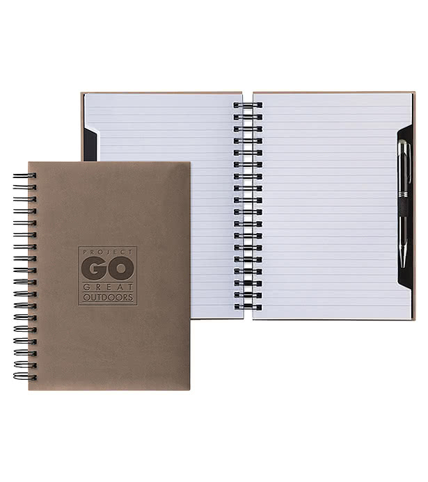 Castelli Debossed Tucson Scribe Grande Lined Spiral Hard Cover Notebook