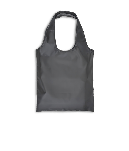 Out of The Woods Packable Shopper Tote Bag with Mini Bag Charm Pouch in Ebony
