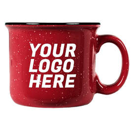 14 oz. Ceramic Camper Mug - Color: Red
